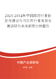 2025-2031年中國(guó)政府行業(yè)信息化建設(shè)與IT應(yīng)用行業(yè)發(fā)展全面調(diào)研與未來趨勢(shì)分析報(bào)告