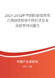 2025-2031年中國脂肪醇聚氧乙烯醚硫酸鈉市場現(xiàn)狀及發(fā)展趨勢預(yù)測報告