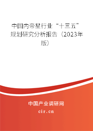 中國內帝星行業“十三五”規劃研究分析報告（2023年版）