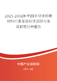 2025-2031年中國半導體照明材料行業發展現狀調研與發展趨勢分析報告