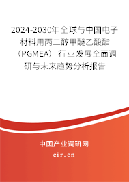 2024-2030年全球與中國電子材料用丙二醇甲醚乙酸酯（PGMEA）行業發展全面調研與未來趨勢分析報告