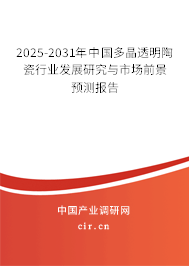 2025-2031年中國多晶透明陶瓷行業發展研究與市場前景預測報告