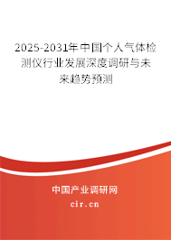 2025-2031年中國個人氣體檢測儀行業發展深度調研與未來趨勢預測