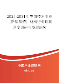 2025-2031年中國技術陶瓷（新型陶瓷）材料行業現狀深度調研與發展趨勢