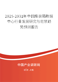 2025-2031年中國(guó)集裝箱數(shù)據(jù)中心行業(yè)發(fā)展研究與前景趨勢(shì)預(yù)測(cè)報(bào)告