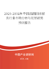2025-2031年中國晶圓回收服務行業(yè)市場分析與前景趨勢預測報告
