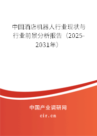 中國(guó)酒店機(jī)器人行業(yè)現(xiàn)狀與行業(yè)前景分析報(bào)告（2025-2031年）