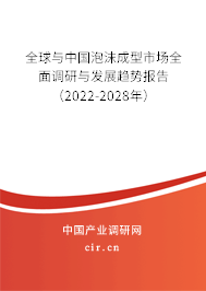 全球與中國泡沫成型市場全面調研與發展趨勢報告（2022-2028年）