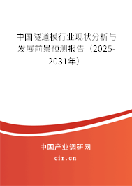 中國隧道模行業現狀分析與發展前景預測報告（2025-2031年）