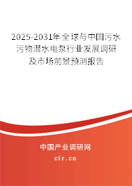 2025-2031年全球與中國污水污物潛水電泵行業發展調研及市場前景預測報告