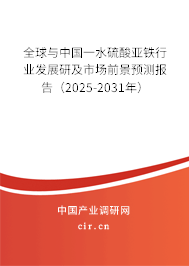 全球與中國一水硫酸亞鐵行業發展研及市場前景預測報告（2025-2031年）