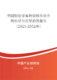 中國智能停車場管理系統市場現狀與前景趨勢報告（2025-2031年）