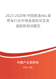 2023-2029年中國奧迪A6L乘用車行業市場發展現狀及發展趨勢預測報告