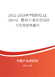2022-2028年中國802.11（Wi-Fi）模塊行業(yè)現(xiàn)狀調(diào)研與前景趨勢報(bào)告