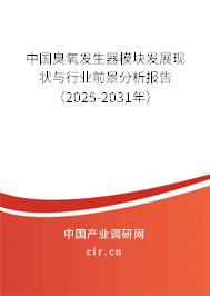 中國臭氧發生器模塊發展現狀與行業前景分析報告（2025-2031年）