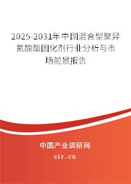 2025-2031年中國混合型聚異氰酸酯固化劑行業分析與市場前景報告