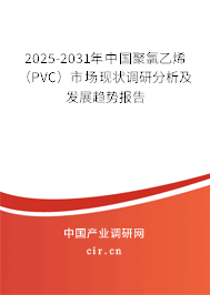 2025-2031年中國聚氯乙烯（PVC）市場現(xiàn)狀調研分析及發(fā)展趨勢報告