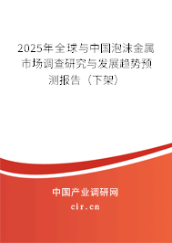 2025年全球與中國泡沫金屬市場調(diào)查研究與發(fā)展趨勢預測報告（下架）