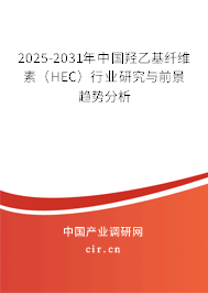 2025-2031年中國羥乙基纖維素（HEC）行業研究與前景趨勢分析