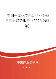 中國一體化變電站行業(yè)分析與前景趨勢報告（2025-2031年）