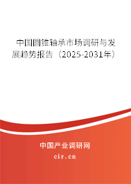 中國圓錐軸承市場調研與發展趨勢報告（2025-2031年）