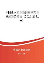 中國止水膠市場調查研究與發展趨勢分析（2025-2031年）