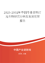 2025-2031年中國專業音響燈光市場研究分析及發展前景報告