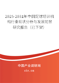 2025-2031年中國足球培訓機構行業(yè)現(xiàn)狀分析與發(fā)展前景研究報告（已下架）