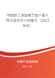 中國聚乙烯醇縮丁醛產業市場深度研究分析報告（2023年版）
