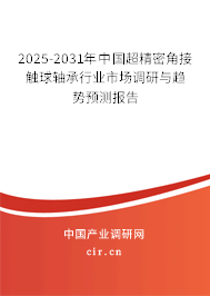 2025-2031年中國超精密角接觸球軸承行業市場調研與趨勢預測報告