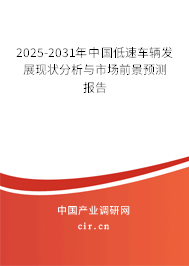2025-2031年中國低速車輛發(fā)展現(xiàn)狀分析與市場前景預測報告