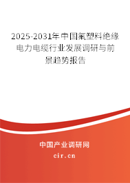 2025-2031年中國氟塑料絕緣電力電纜行業發展調研與前景趨勢報告
