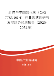 全球與中國硫化氫（CAS 7783-06-4）行業現狀調研與發展趨勢預測報告（2025-2031年）