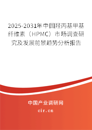 2025-2031年中國羥丙基甲基纖維素（HPMC）市場調查研究及發展前景趨勢分析報告