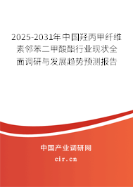 2024-2030年中國羥丙甲纖維素鄰苯二甲酸酯行業現狀全面調研與發展趨勢預測報告