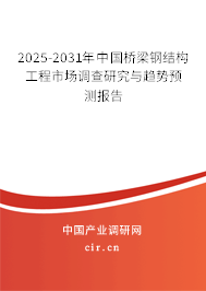 2025-2031年中國橋梁鋼結構工程市場調(diào)查研究與趨勢預測報告