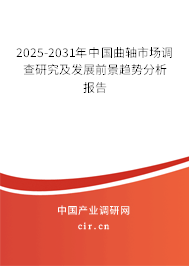 2025-2031年中國曲軸市場調查研究及發展前景趨勢分析報告