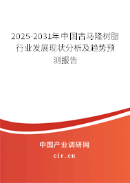2025-2031年中國古馬隆樹脂行業發展現狀分析及趨勢預測報告