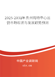 2025-2031年貴州購物中心運營市場現(xiàn)狀與發(fā)展趨勢預(yù)測