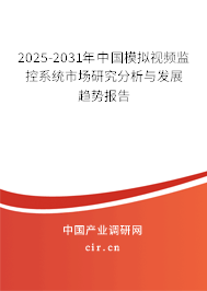 2025-2031年中國模擬視頻監控系統市場研究分析與發展趨勢報告