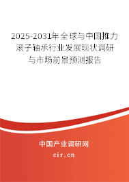 2025-2031年全球與中國推力滾子軸承行業發展現狀調研與市場前景預測報告