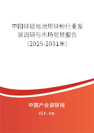 中國鋅錳電池用鋅粉行業發展調研與市場前景報告（2025-2031年）
