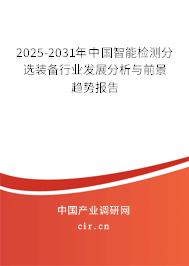 2025-2031年中國智能檢測分選裝備行業發展分析與前景趨勢報告