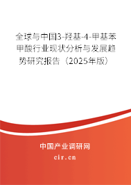 全球與中國3-羥基-4-甲基苯甲酸行業現狀分析與發展趨勢研究報告（2025年版）
