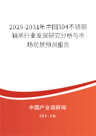 2025-2031年中國304不銹鋼軸承行業發展研究分析與市場前景預測報告