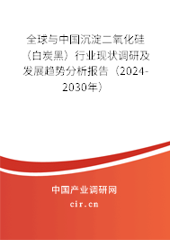 全球與中國沉淀二氧化硅（白炭黑）行業現狀調研及發展趨勢分析報告（2024-2030年）