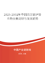 2025-2031年中國高壓鍋爐管市場全面調研與發展趨勢
