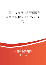 中國個(gè)人云行業(yè)發(fā)展調(diào)研與前景趨勢報(bào)告（2024-2030年）