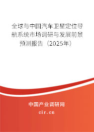 全球與中國汽車衛星定位導航系統市場調研與發展前景預測報告（2025年）