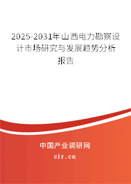 2025-2031年山西電力勘察設計市場研究與發展趨勢分析報告